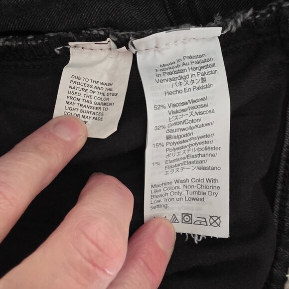 Madewell Raw Hem Light Wash Black 10" High Rise Skinny Jeans Size 28 - Picture 6 of 9